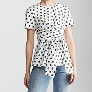 Diane von furstenberg (DVF) Gloria fleur dot ivory top xs
